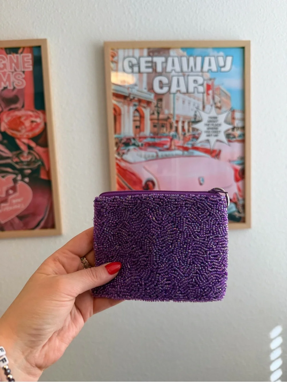 Taylor Swift Beaded Purple Coin Purse Wallet Tiana Designs Swiftie Accessory